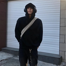 抖音得物高品质二开秋冬美式高街重磅结构辑明线连帽卫衣外套W75，男装卫衣，电商A486