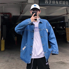 秋季港风牛仔夹克男（大货）韩版简约百搭坠感夹克外套J/，男装夹克，电商D202