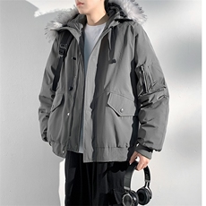 美式毛领派克棉服男冬季加厚工装棉衣情侣外套M060-P110迷彩P115，男装棉衣，星座308B-2
