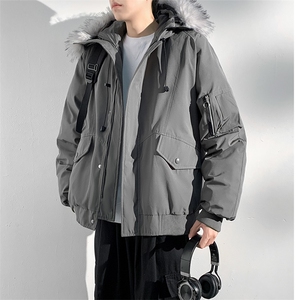 美式毛领派克棉服男冬季加厚工装棉衣情侣外套M060-P110 迷彩P115图片