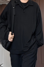 WY5066/P45秋装新款假两件卫衣男长袖宽松大码百搭潮流外套上衣，男装卫衣，电商A141
