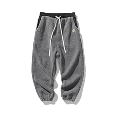 秋冬大码日系港风羊羔毛哈伦裤加厚休闲运动裤潮流K117/P70，女装休闲裤，钱塘713