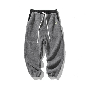 秋冬 大码日系港风羊羔毛哈伦裤加厚休闲运动裤潮流 K117/P70图片
