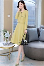 2023秋季时尚简约大方气质优雅显瘦修身百搭潮流两件套，女装套装/套裙，罗腾