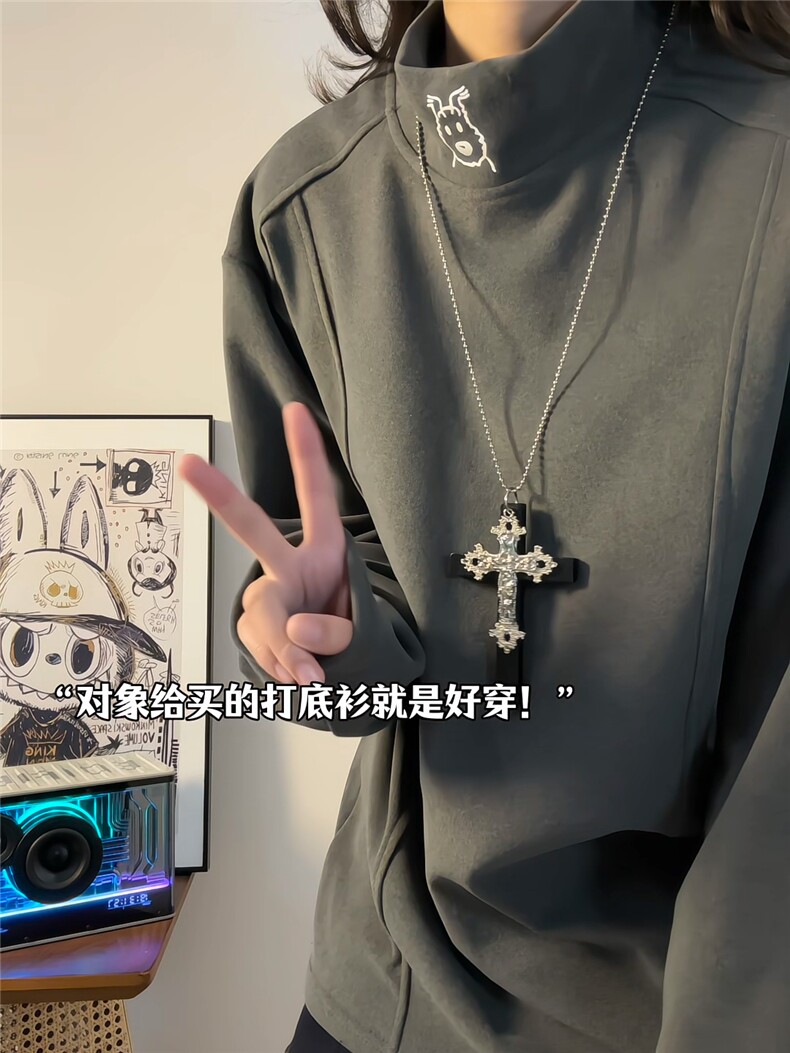 XZ809A/DR09/特P24/控48280克双面德绒印花内搭长袖打底衫,男装T恤,星座809A(原222-1)