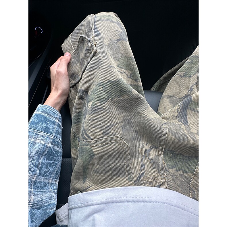 【有货】迷彩工装裤男大口袋裤子直筒阔腿休闲裤MCK01PP-特P55,男装休闲裤,星座1007（原301D）