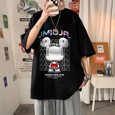 DX17214-P20纯棉短袖t恤男大码半袖打底衫宽松体恤衫海报风，男装T恤，电商A040