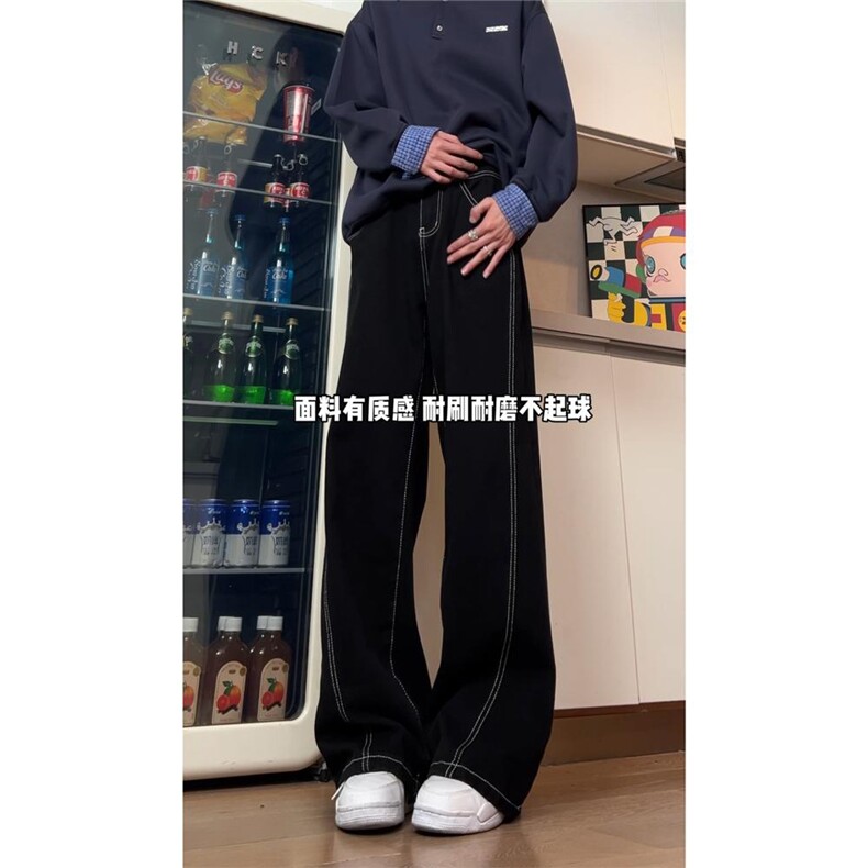 xz116-k16020-P39-网络图现货弯刀裤拼接现货牛仔裤,男装牛仔裤,星座116