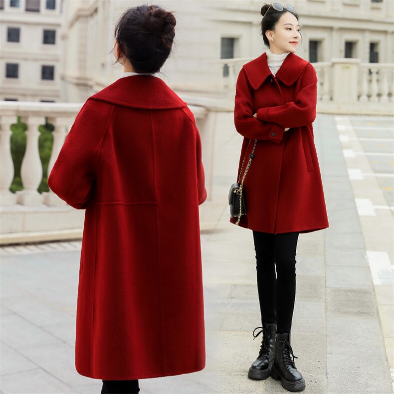 小香风双面羊毛外套2024年秋冬季新款式女装时尚气质小个子，女装毛呢外套，仟媚宠