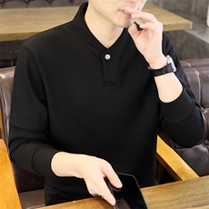 纯色男士现货抖音长袖时尚商务25秋新款上衣77012-p28，男装卫衣，星座1602（原101B）