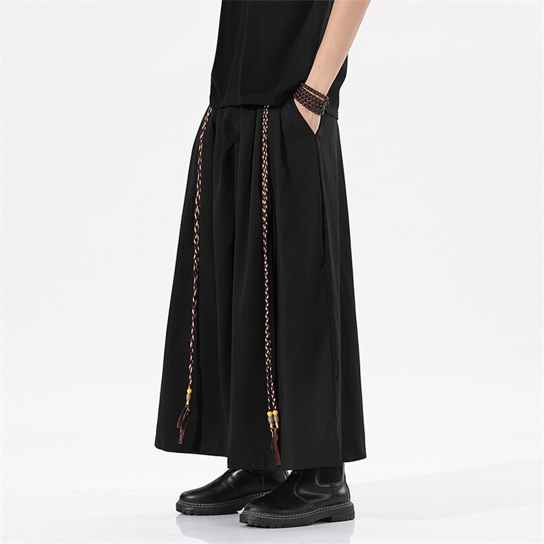 秋装复古新中式山本耀司风男女流苏阔腿裙裤西裤日系裤裙K634/P60，男装西裤，星座608A