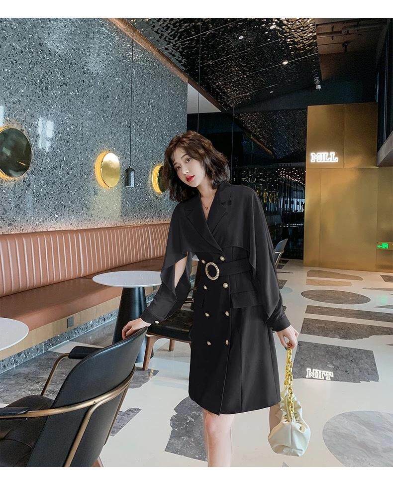 纱袖柔美雪纺连衣裙，女装连衣裙，卡西姆