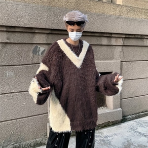 针织衫男韩版潮流拼色个性帅气高街MY9158-P65图片