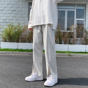 夏季卫裤潮牌ins高街开叉拖地裤男韩版潮流阔腿休闲裤  K1247-P28图片