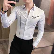 冬店主风花加绒衬衫修身网红加厚保暖上衣102A，男装衬衫，星座419（原A233）