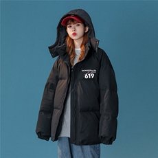 中性风22冬季新款字母印花连帽面包服棉服宽松棉衣MY201P115控148，男装棉衣，A247A