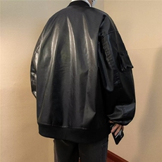 青春流行男春季夹克文艺潮外套PU皮双层W9213P75，男装夹克，星座1116-2