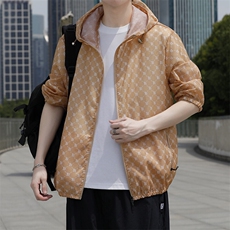 2025男士夏季印花防晒衣女款加大码连帽防晒衣1502-F001-P15，男装防晒衣，星座1502-1