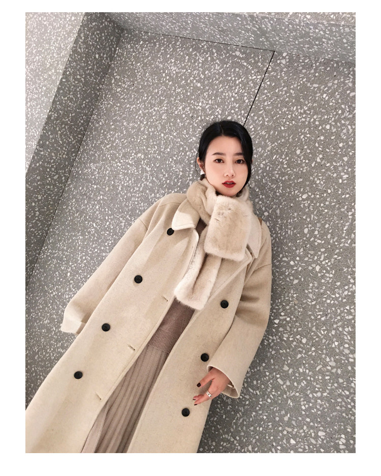 赫本风毛呢外套中长款2021年冬季新款森系宽松斗篷大衣女呢子大衣,女装毛呢外套,红依娜