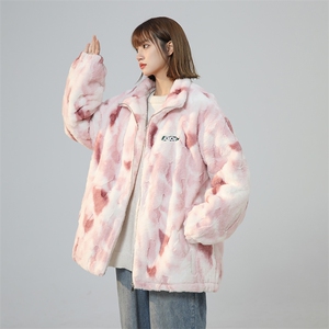 高品质立体层次感750克水墨画羊羔毛加棉加厚棉衣XZ301A Y03 P118图片
