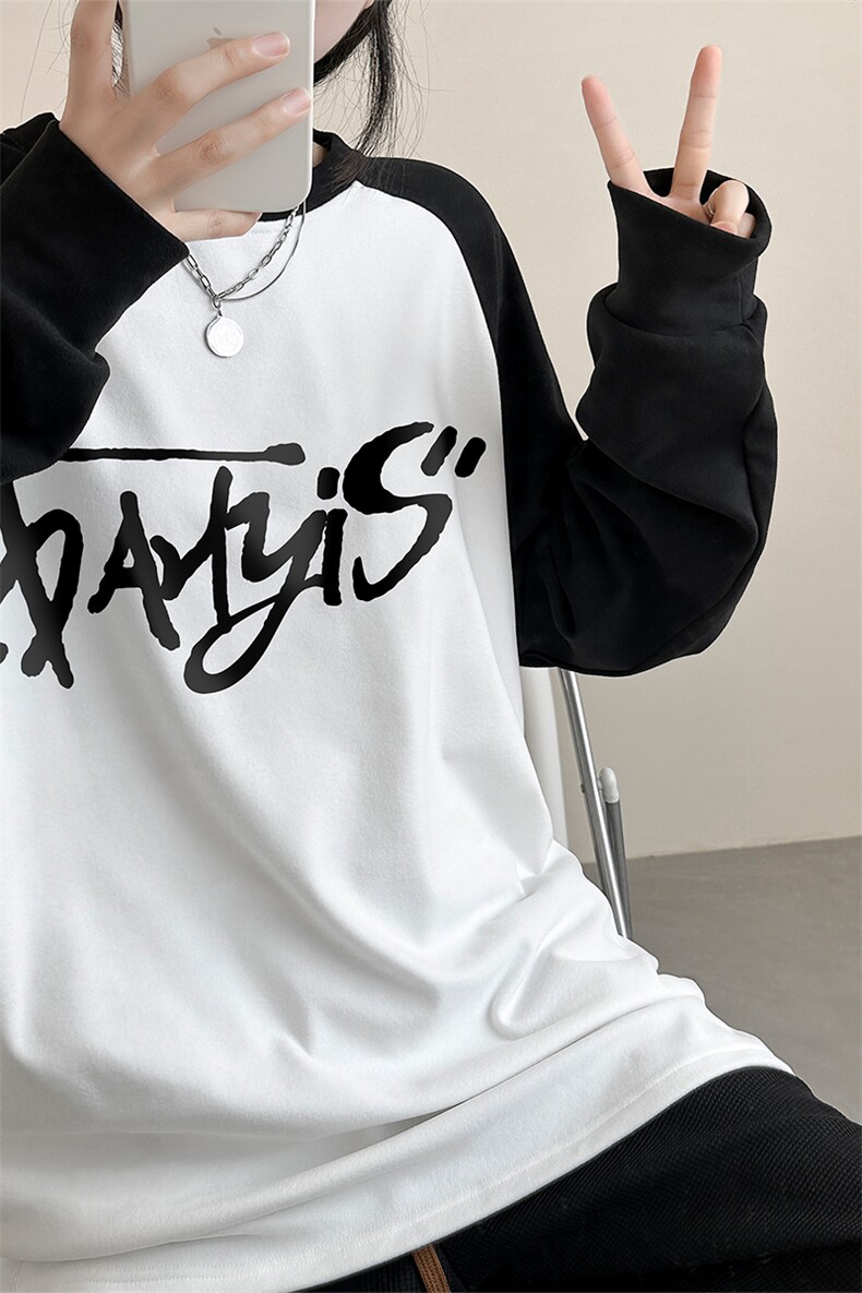 DT5307-TP30控价48冬季新款德绒男女打底衫印花圆领卫衣,男装卫衣,电商A102-1