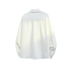 老钱风假两件春秋季轻薄男女混纺懒人休闲帅时尚宽松衬衫外套夹克，男装夹克，电商B319