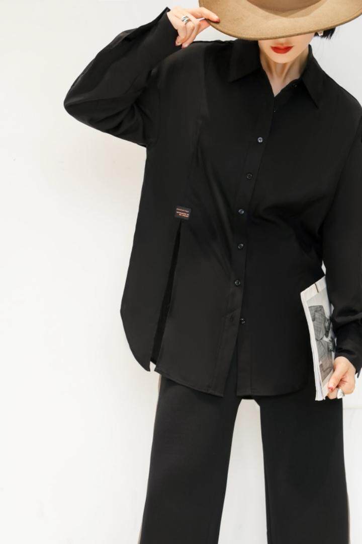 秋季新款开叉带标衬衣，其它，储辰