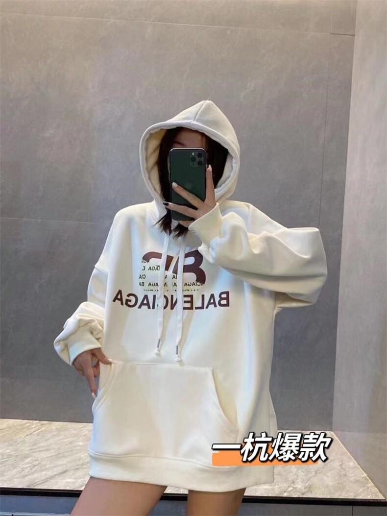 欧版银狐绒卫衣百搭款，女装卫衣/绒衫，一杭