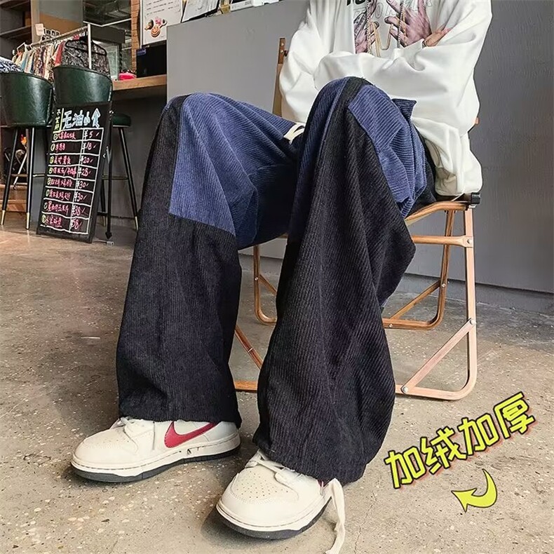 男秋季新款港风休闲裤加绒加厚A389P42,男装休闲裤,星座1116-2