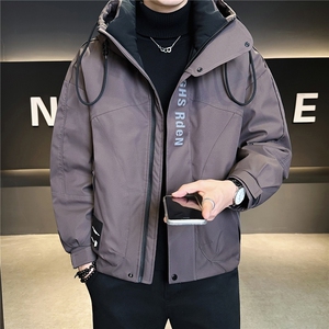 9817-P238-M-3XL标50绒店主风冬季户外冲锋衣休闲字母羽绒服男图片