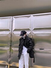 韩系荷叶边中长款羽绒，其它，驿谷