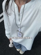 XZ809A/VL666/特P24/控48美式半拉链肌理感长T恤卫衣，男装T恤，星座809A(原222-1)
