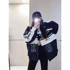 DA2189-P75秋季新款潮牌赛车服刺绣港风机车夹克外套-网图现货，男装夹克，星座603-2