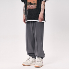 抖音直播得物2025秋冬新品纯色运动裤卫裤K015P45，男装休闲裤，电商042