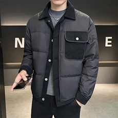 标90白鸭绒特批翻领时尚潮流羽绒服休闲外套男YR8322-P160，男装羽绒服，电商A413