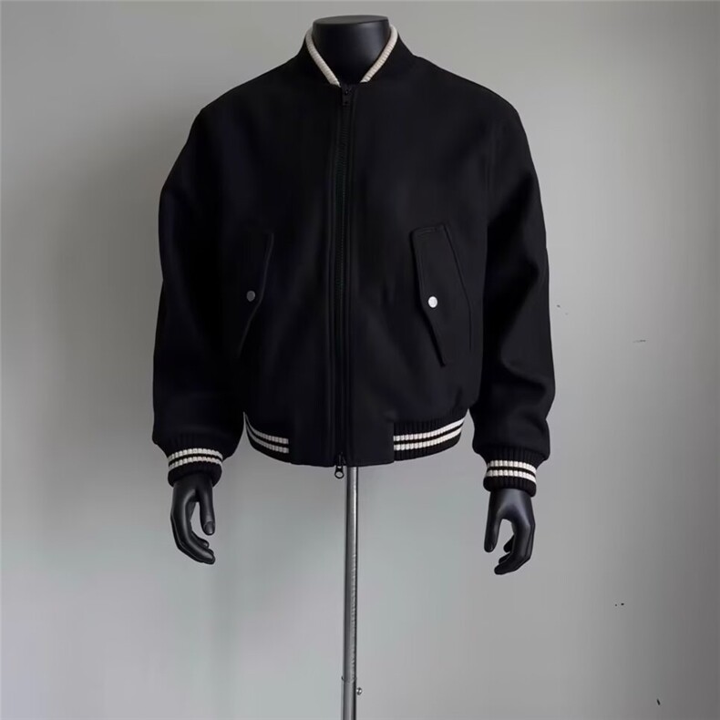 大货DJKT9214-批63秋冬美式复古重磅廓形短宽棒球服,女装职业装,星座603-2