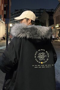 MM48163-P130冬季大毛领棉衣男士大码加厚棉袄男棉服，男装棉衣，电商A040