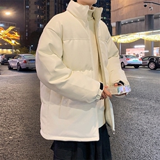 港风潮牌新款亮皮防水立领棉服潮流保暖棉衣M083-P100控139，男装棉衣，星座717