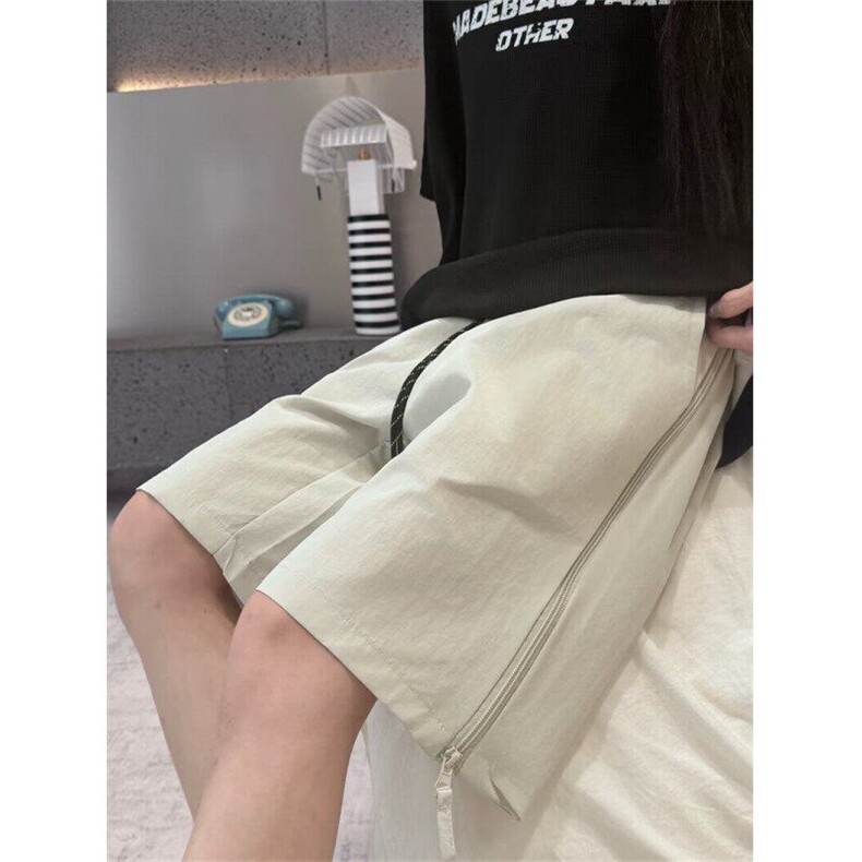 网眼短裤男女夏季2025侧边拉链速干工装裤子休闲五分裤K6395-P34,男装牛仔裤,星座412-3
