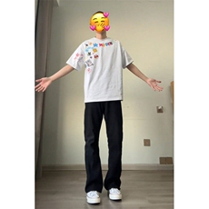 【有货】BK900CC-特P28美式涂鸦卡通印花短袖T恤男女，男装T恤，星座1007（原301D）