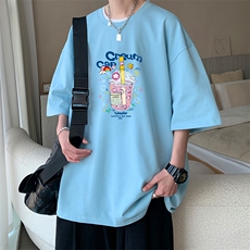 230g重磅纯棉短袖t恤男大码半袖半截袖DX17332-P20，男装T恤，电商A040