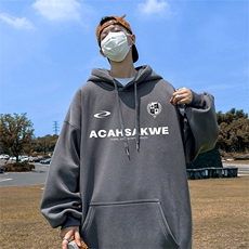 抖音得物供货可提供视频春装重磅美式宽松连帽卫衣DL2418，男装卫衣，电商A486-1