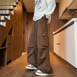 加长版工装裤男高个子阔腿直筒伞兵裤188cm110裤子KZ012P78加绒88图片