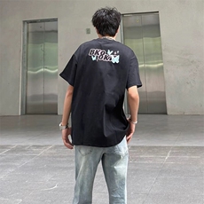 万针全刺绣工艺抖音得物高品质260克重磅纯棉双纱美式高街短袖T恤，男装T恤，电商A486-1