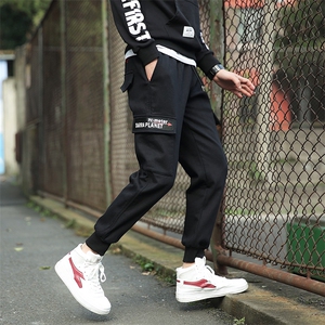 20秋季新款日系大码休闲男韩版运动束脚多口袋工装裤K820-P35图片
