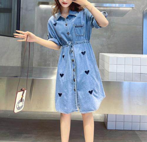 爱心牛仔裙，女装，依挺好