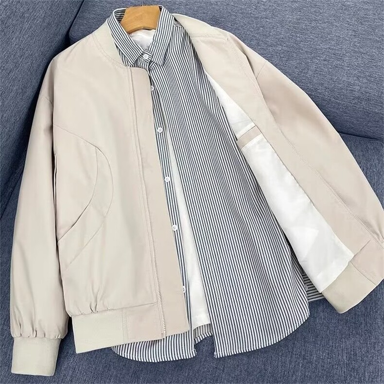 外套男春秋美式情侣棒球服宽松高级感飞行员工装夹克WJK605-P58,男装夹克,星座1001-1