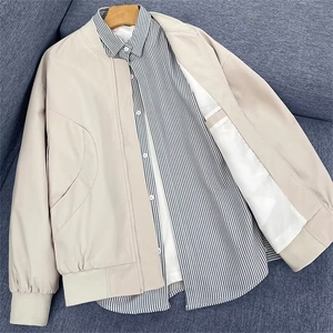 外套男春秋美式情侣棒球服宽松高级感飞行员工装夹克WJK605-P58图片