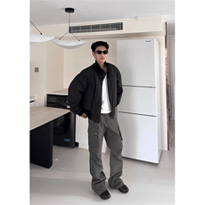 【有货】立领棒球服棉服面包服廓形飞行员高级外套MY8210特P96，男装棉衣，星座908-1