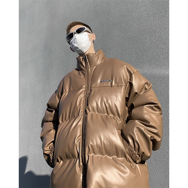 皮棉服男韩版潮流加厚高街帅气2024冬季新款ins外套棉衣MF138-P88,男装棉衣,星座412-3